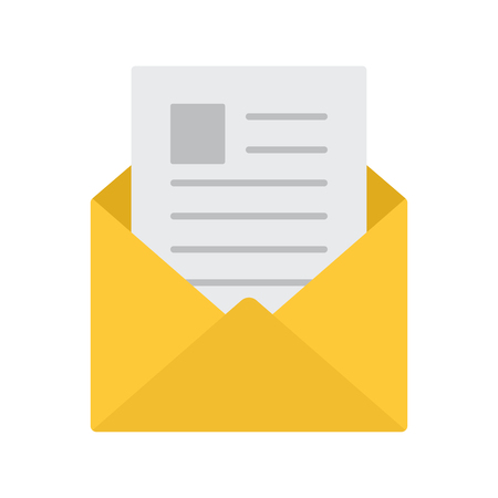 Open envelope mail icon read message vector illustration Vector Illustration