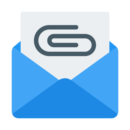 Mail attachment Stock Photo