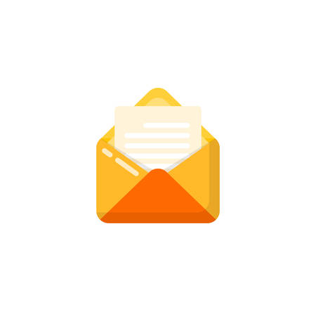 Opened envelope and document icon vector designs opened mail icon design Stock Photo
