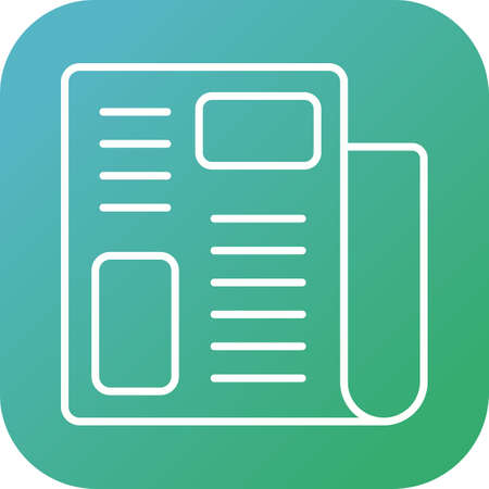 Beautiful report vector line icon