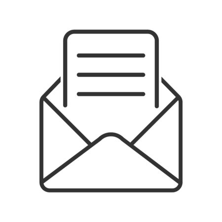 Simple vector mail icon stock design isolated on a white background for websites and apps empty outline Stock Photo