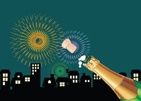 Celebration and merry Christmas and happy new year