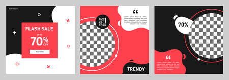 Sale template collection for promotion sale promotion sale square banner for social media website or internet ads vector illustration