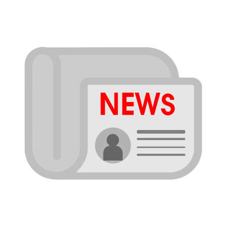 Vector newspaper illustration news icon daily media newsletter article publication sign Stock Photo