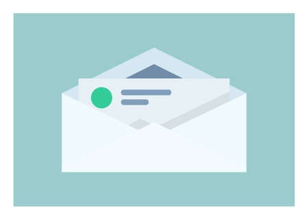 Mail inside the envelope simple flat illustration