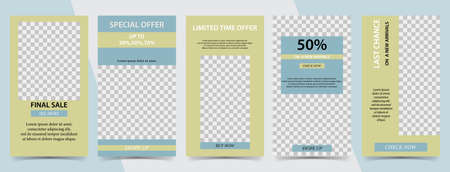 Trendy editable template for social networks stories vector illustration design backgrounds for social media