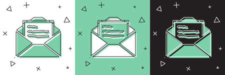 Set greeting card icon isolated on white and green black background celebration poster template for invitation or greeting card vector