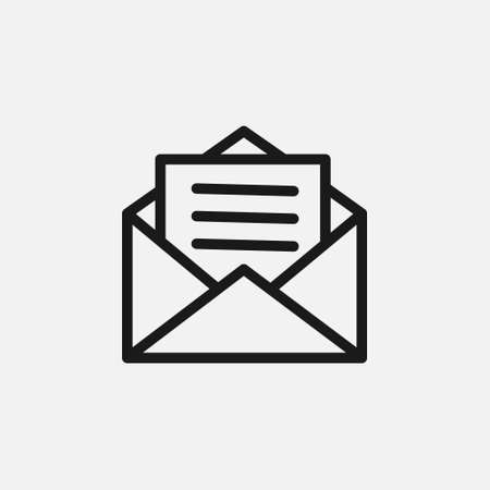 Letter mail icon vector for graphic website and mobile app design flat design style on white background Stock Photo
