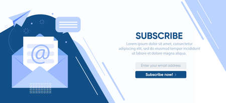 Abstract horizontal banner for sending news to customers so that they are aware of all the latest events