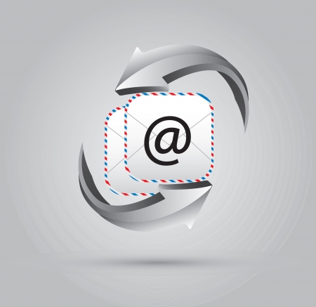 Communication icons over gray background vector illustration Stock Photo