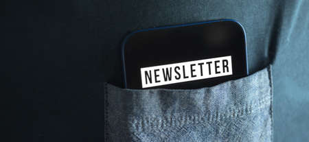 Banner join and register our newsletter to update the information and subscribe for the news new member concept photo