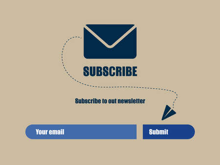 A banner for sending news to customers so that they are aware of all the latest events template with a call to subscribe to an email newsletter on the site