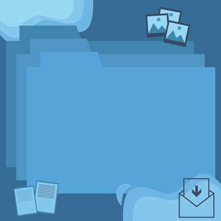 Desktop folders inside web browser showing recent technology laptop screen presenting modern automation