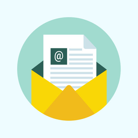 Flat e mail envelope icon