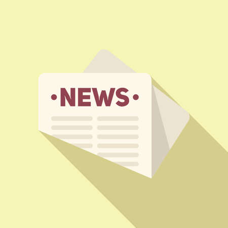 Journal icon flat vector news paper web page