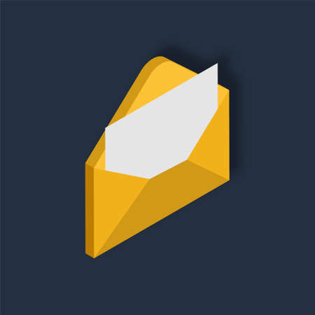 Envelope isometric 3d illustration