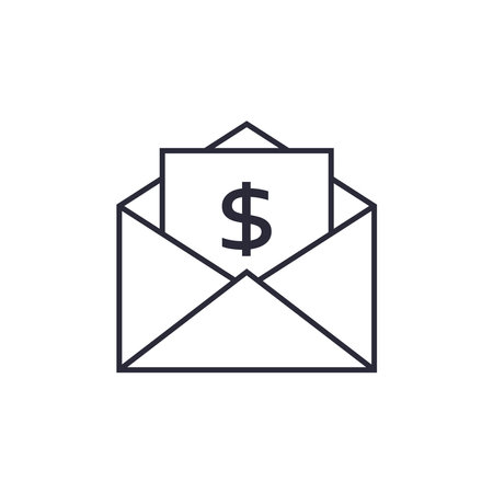 Postal envelope with business letter email icon Stock Photo