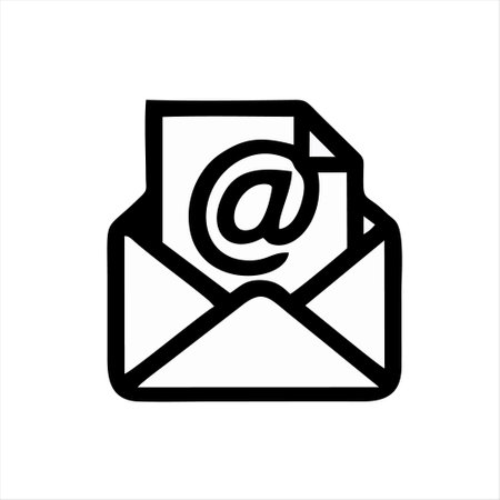 Mail icon envelope with mail symbol vector illustration