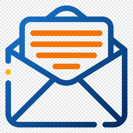 Email icon digital marketing concept outline color icon Stock Photo