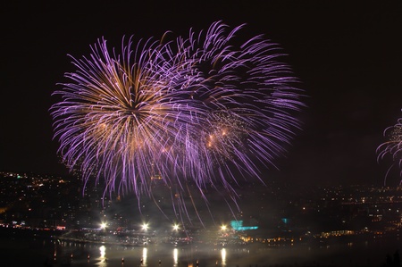 Fireworks over Halic, Istanbul
