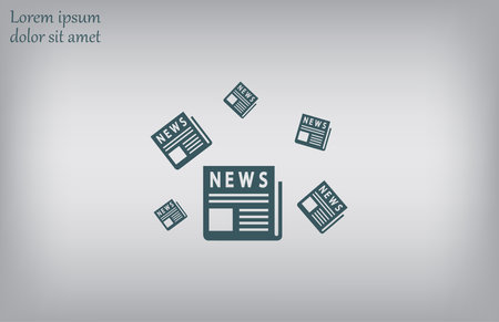 Flat icon of news vector illustration eps 10 file