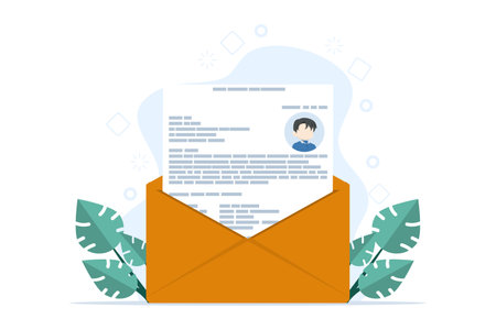 The concept of a letter containing a job application job application email job vacancy how to apply for a job this design is suitable for brochures posters or banners