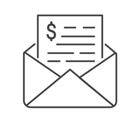 Mail invoice vector icon design Stock Photo