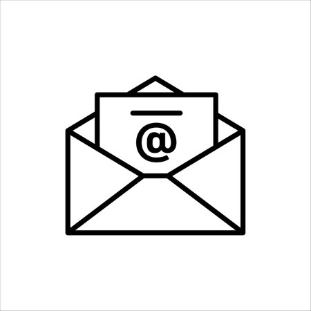 Open email icon vector logo set collection for web app ui