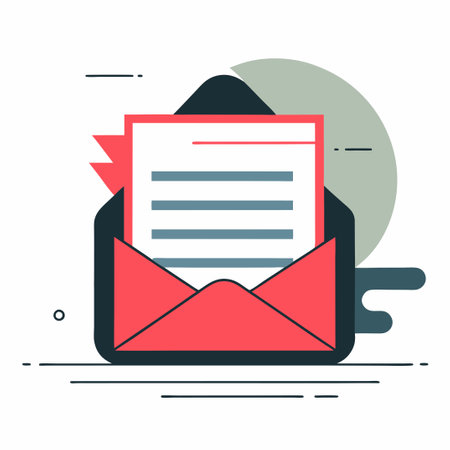 Conceptual letter illustration with artistic design and intricate details