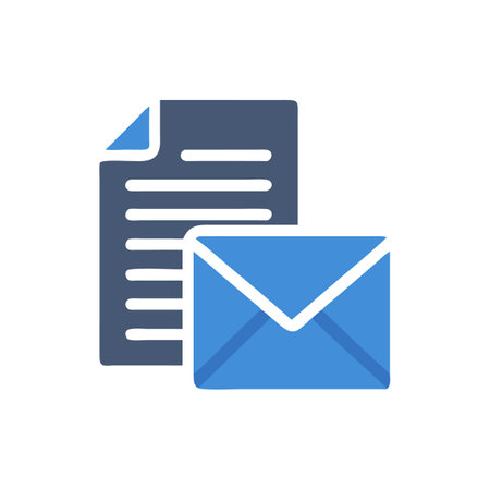 Digital document and envelope symbol for online communication Stock Photo