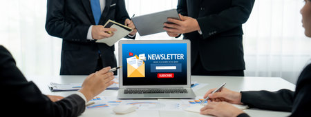 Newsletter signup page on computer for customer to subscribe brisk newsletter update information to subscriber