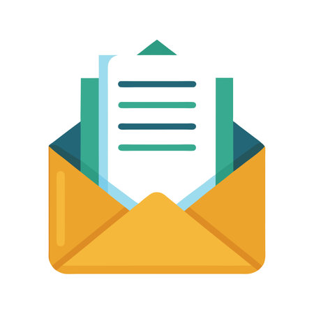 Opened envelope with document inside illustrating communication and information exchange Stock Photo