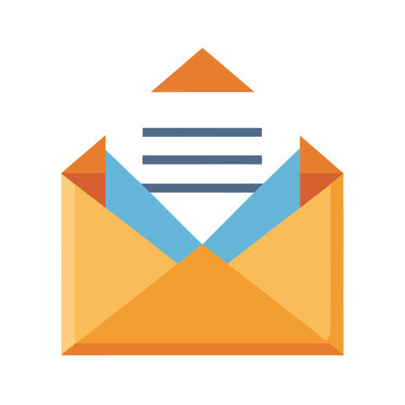 Graphic email correspondence flat design notification for business