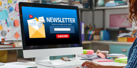 Newsletter signup page on computer for customer to subscribe brisk newsletter update information to subscriber