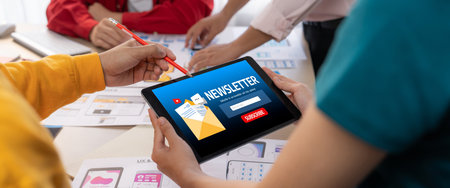 Newsletter signup page on computer for customer to subscribe brisk newsletter update information to subscriber