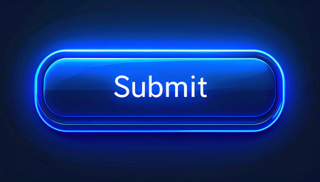 Vector illustration of web button with blue light summer time concept Stock Photo