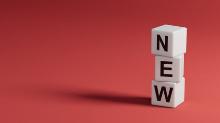 New text on wooden elements 3d rendering Stock Photo