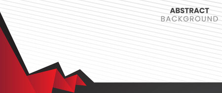 Abstract geometric background with red and black triangles vector illustration