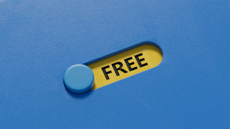 Time word cube with white background close up of slide switch business concept 3d rendering on blue background Stock Photo