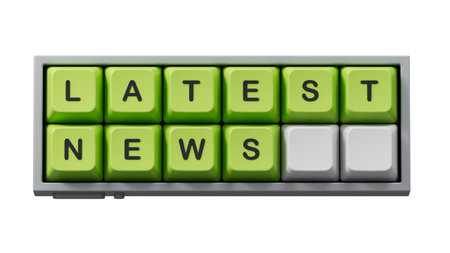 Latest news symbol computer keyboard keys with words latest news computer keyboard keys copy space supports png files with transparent backgrounds
