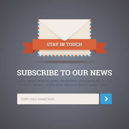 Newsletter template subscription form