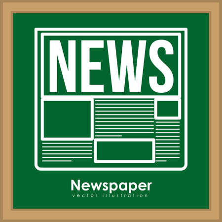Newspaper design over blackboard background vector illustration