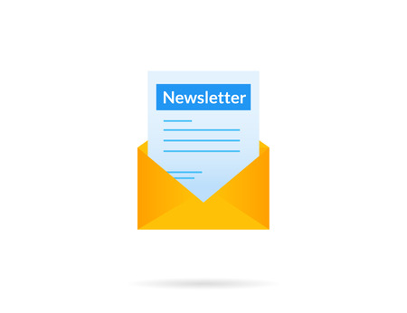 Newsletter vector illustration isolated on white background Stock Photo