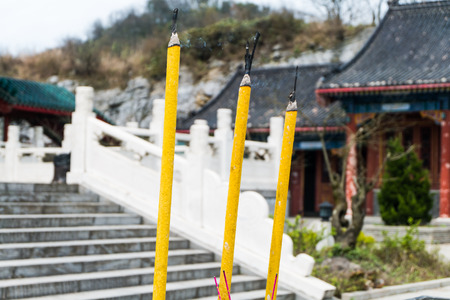 Buddhist temple at Tianmen Mountain, Zhangjiajie, China