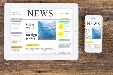 Modern computer devices with news site