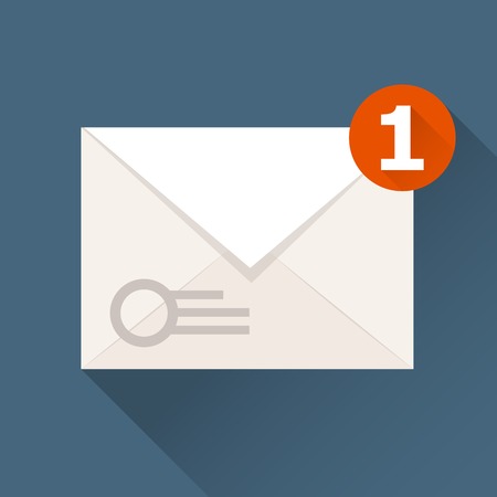 New incoming message notification icon envelope Stock Photo