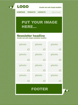 Responsive newsletter template for business or non profit organization Stock Photo