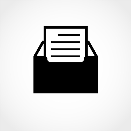 Folder with documents icon isolated on white background Stock Photo