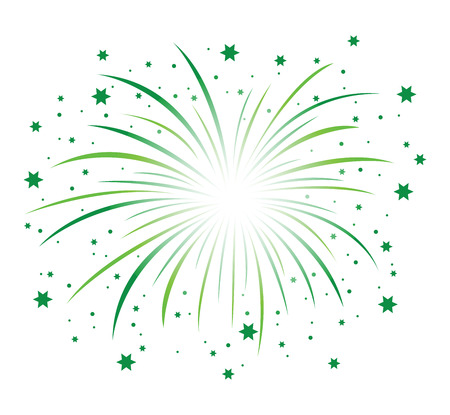 a green firework background