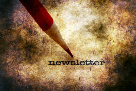 Newsletter text on grunge background Stock Photo